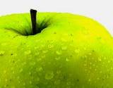 closeup of green apple for vinegar making