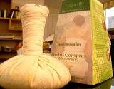 photo of a unique herbal compress for muscle pain relief