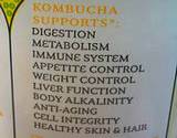 photo of a kombucha label with list of health benefits