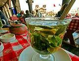 photo of cold medicinal tea in a wine glass