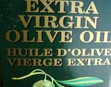 photo of pure virgin olive oil label good source to flush gallstones