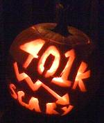 photo of a lit pumpkin with 
