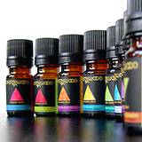 photo of several bottle of essential oils that can naturally give hay fever relief