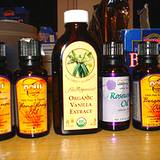 photo of a display of essential oils for natural muscle pain relief