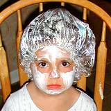 photo of a little girl being treated for head lice