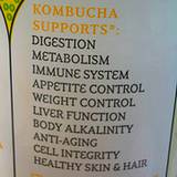 photo of a kombucha label with list of health benefits