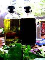 olive oil and vinegar bottles