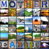 A poster with mother earth photos