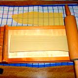 rolling pin and board for cooking pasta