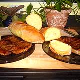 Italian seasoned steak and Italian bread