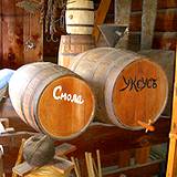 wooden barrels distilling vinegar